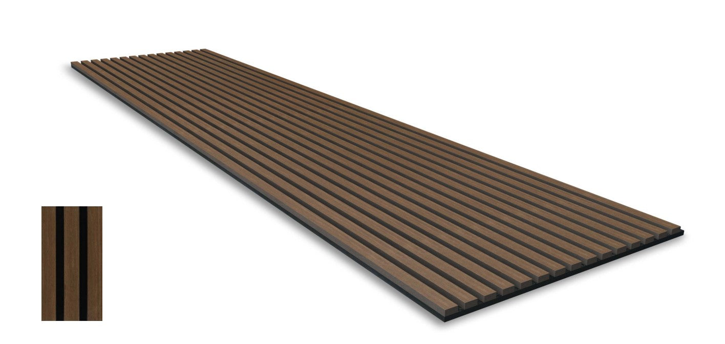 Painel  Ripado Acústico ODEM Decowall Smoked Oak - Carvalho Rustico 60x120cm