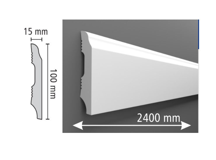 Rodapé HD, acabamento moderno e resistente. Perfeito para um toque sofisticado na decoração de interiores.