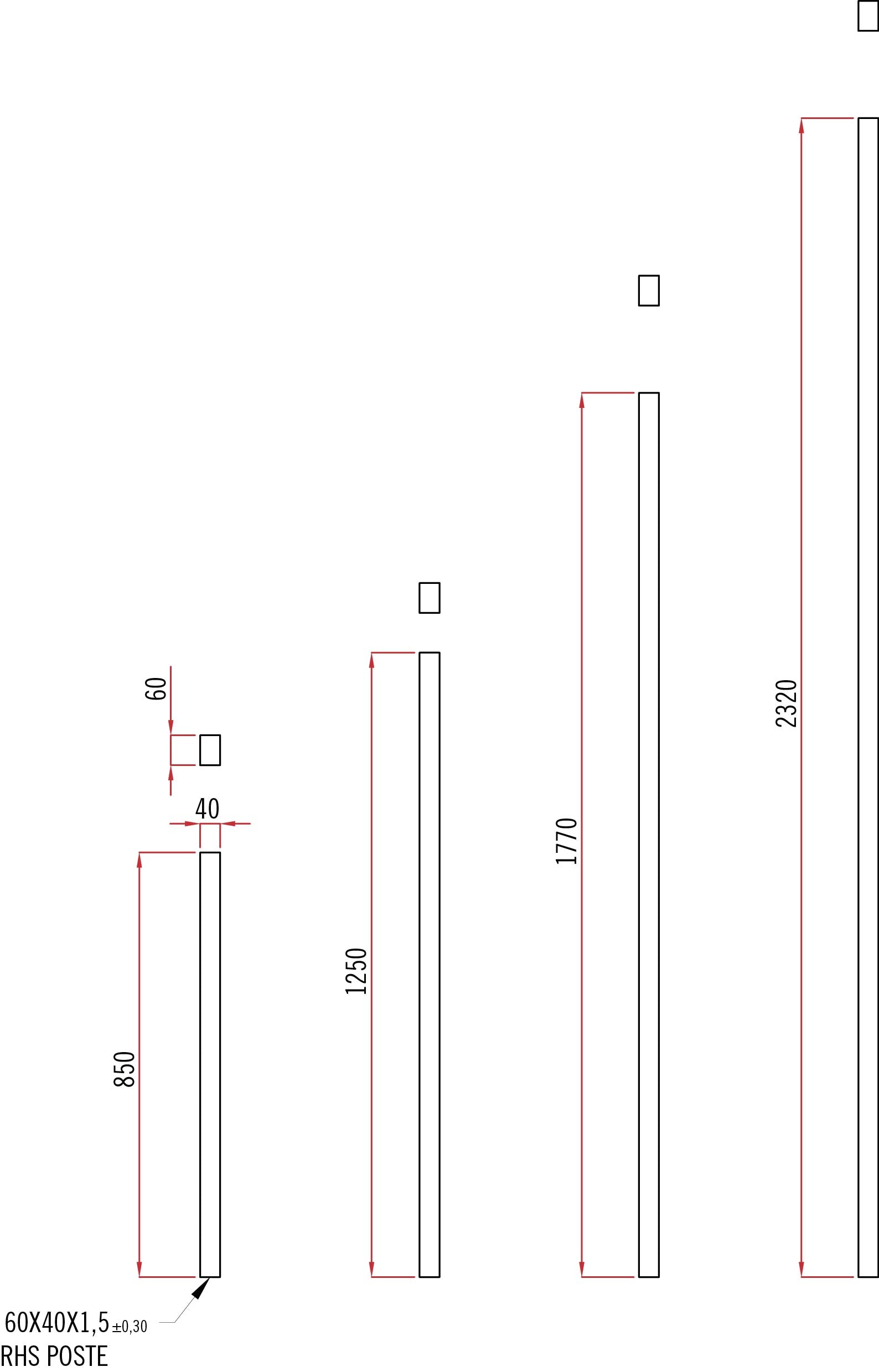 Poste Sem Base Verde RAL 6005