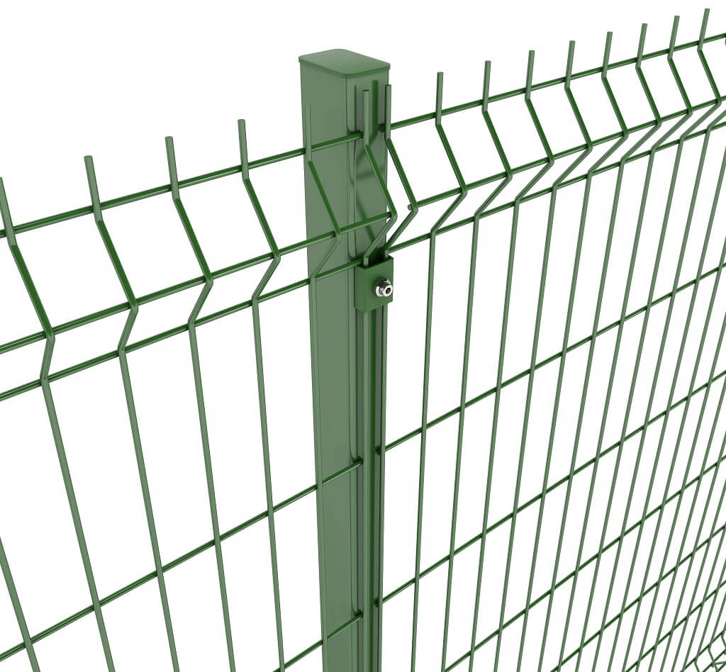 Vedação malha 2 verde, estrutura robusta para delimitação e proteção de espaços.