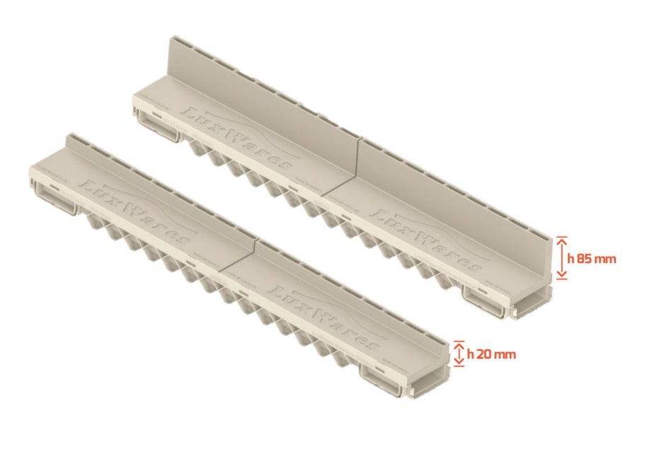 Canal em PP com Grelha Oculta h 6cm