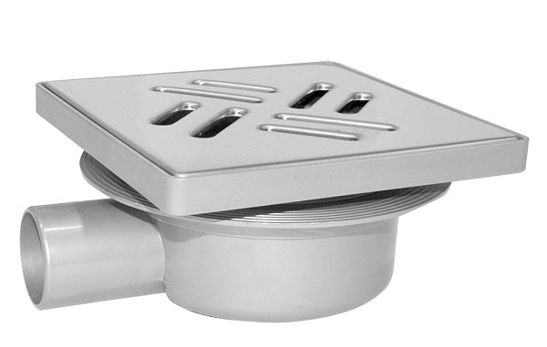 Ralo ABS Com Grelha INOX Descarga Lateral