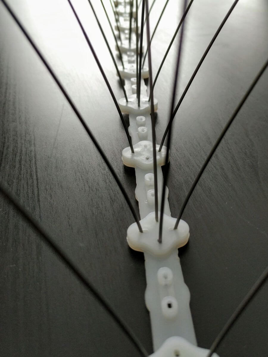 Espanta Pássaros Inox e base Plástico