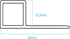 Perfil Jolly Quadrado PVC