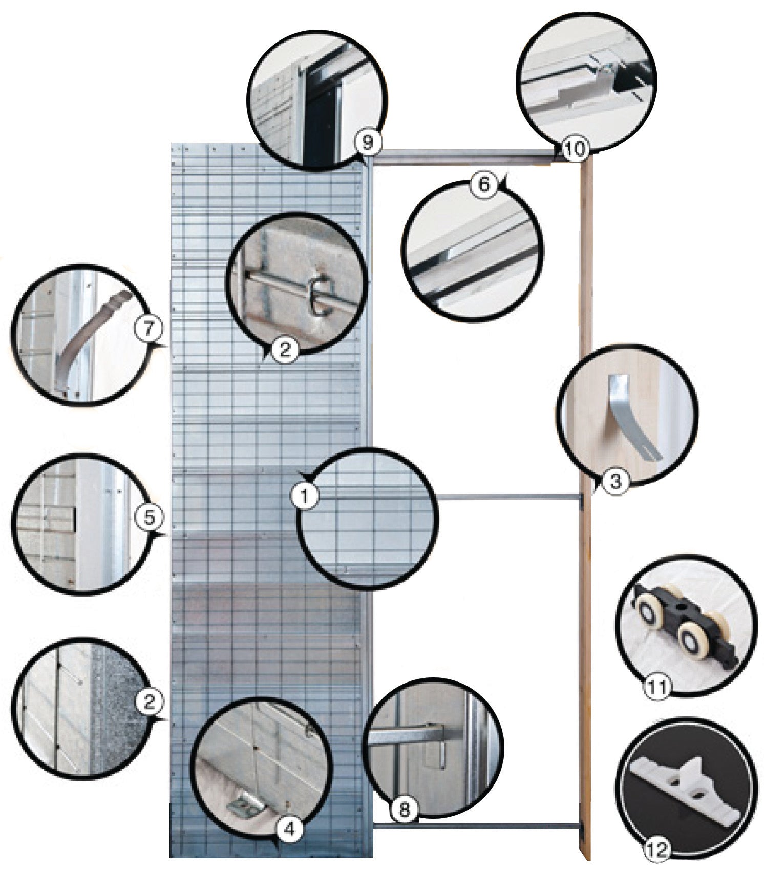 Porta única, resistente e elegante. Perfeita para divisões interiores ou exteriores com acabamento moderno.