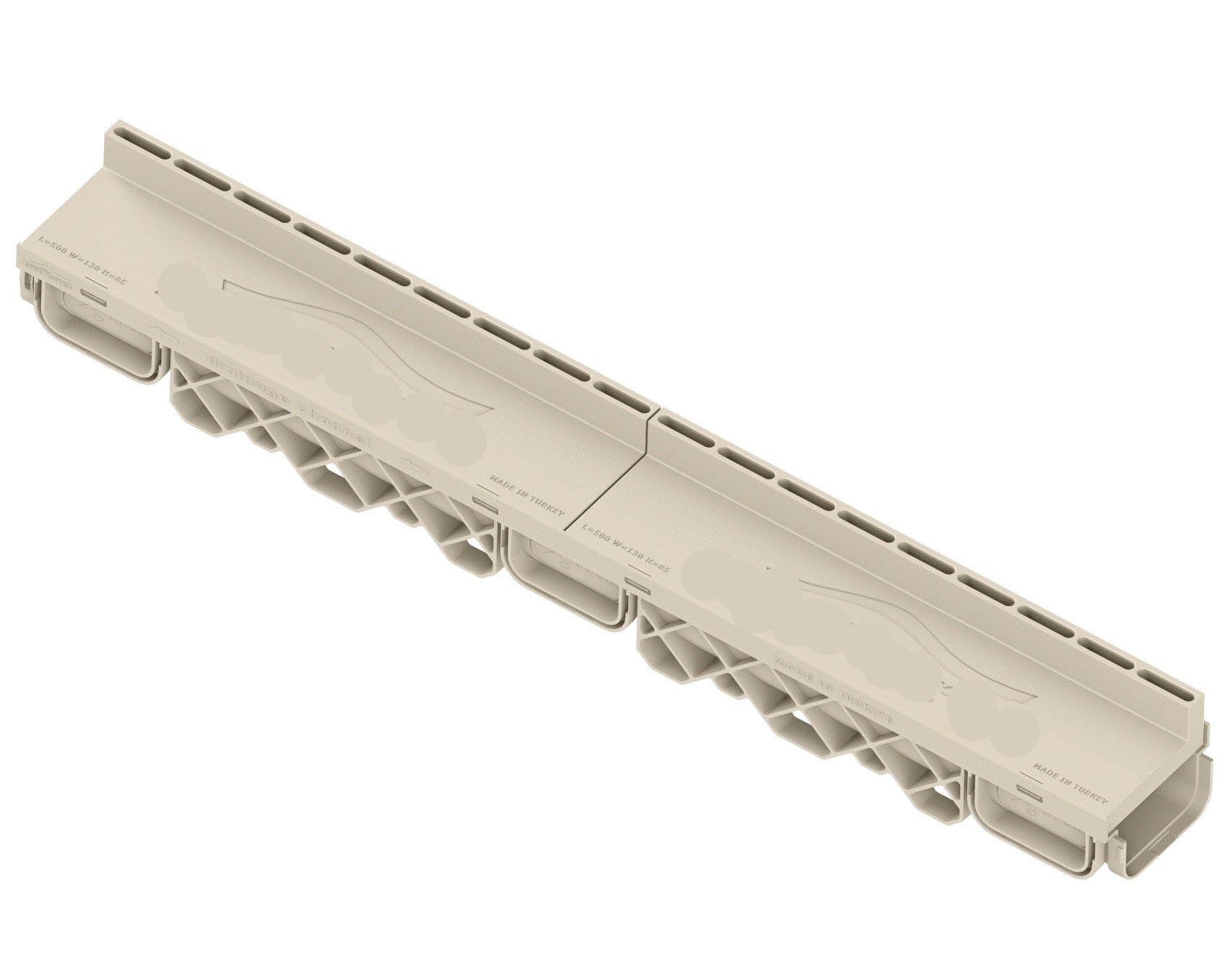 Canal em PP com Grelha Oculta h 6cm