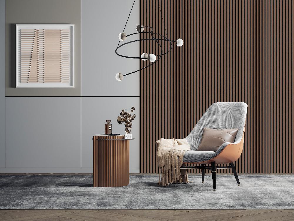 Painel  Ripado Acústico ODEM Decowall Smoked Oak - Carvalho Rustico 60x120cm