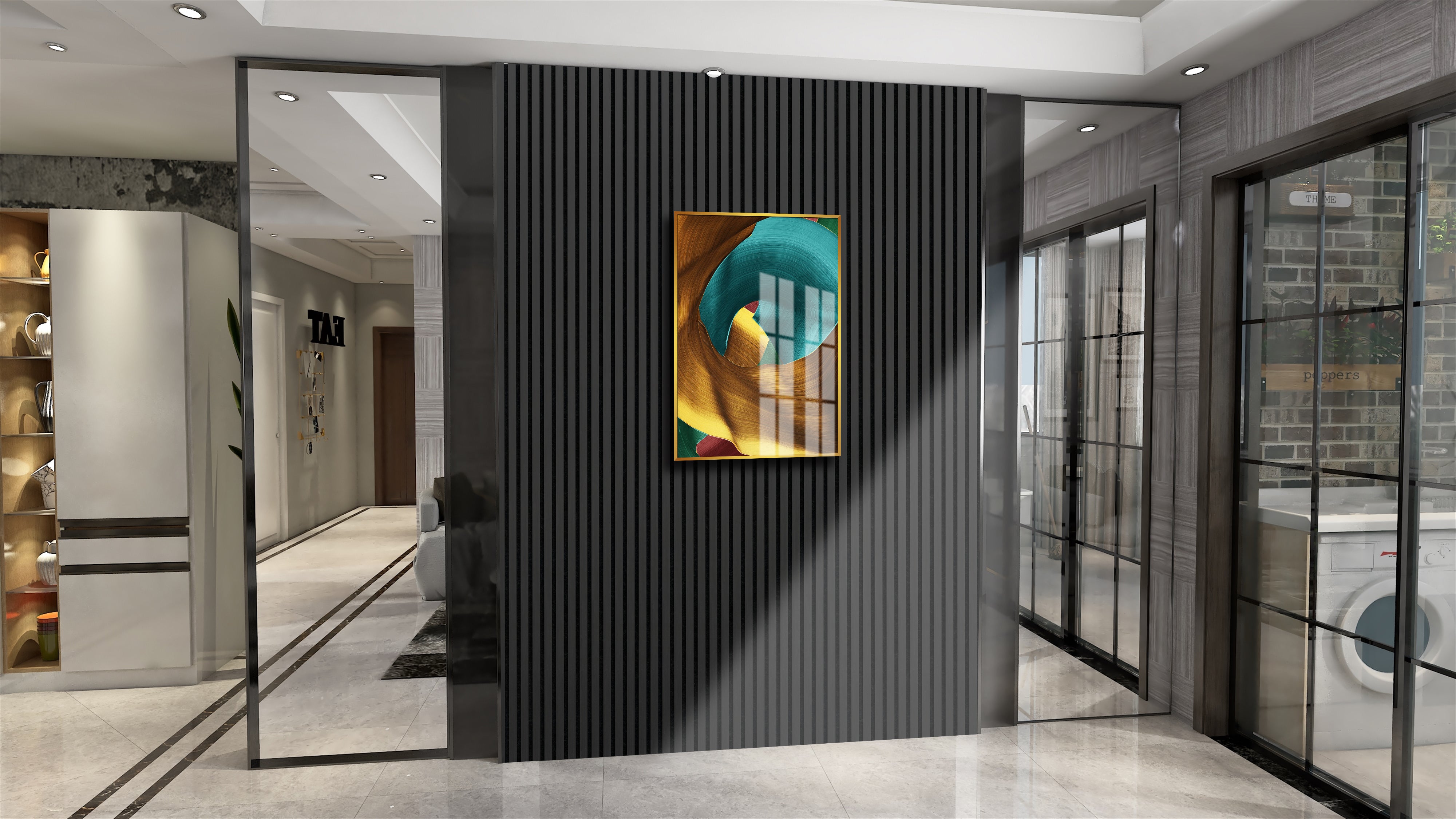 Painel Ripado Acústico ODEM Decowall Black Oak - Carvalho Negro 60x120cm