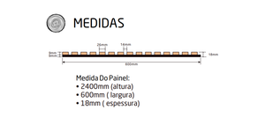 Painel Ripado Acústico ODEM Decowall Carvalho