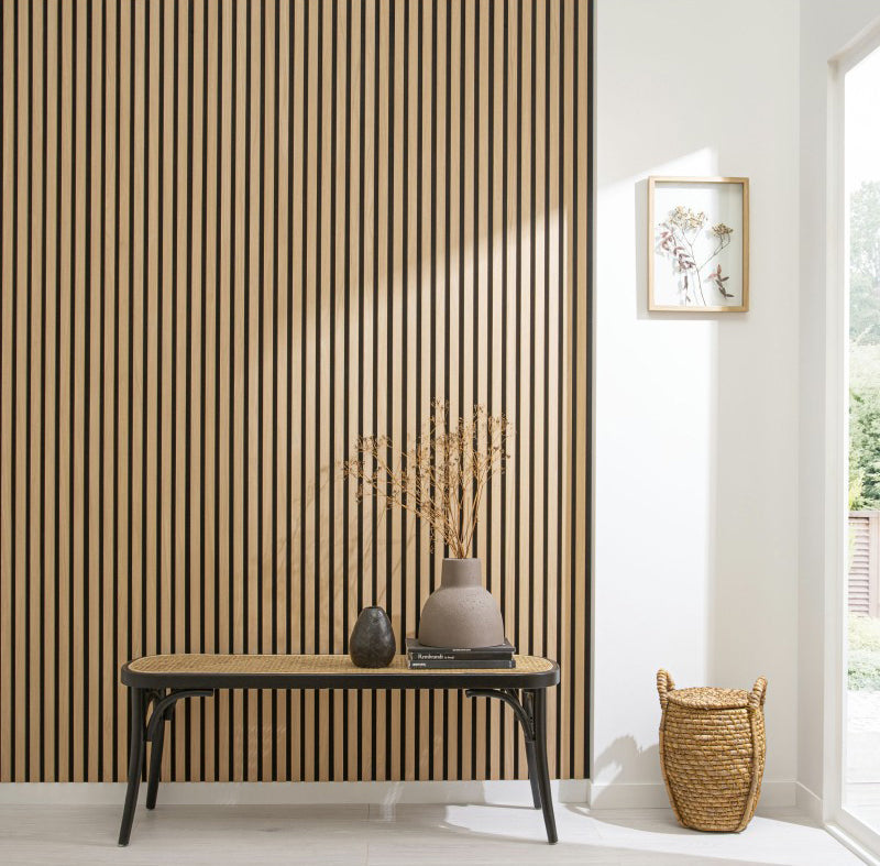 Decowall Teka, revestimento decorativo para paredes. Design elegante e textura realista para um ambiente moderno.