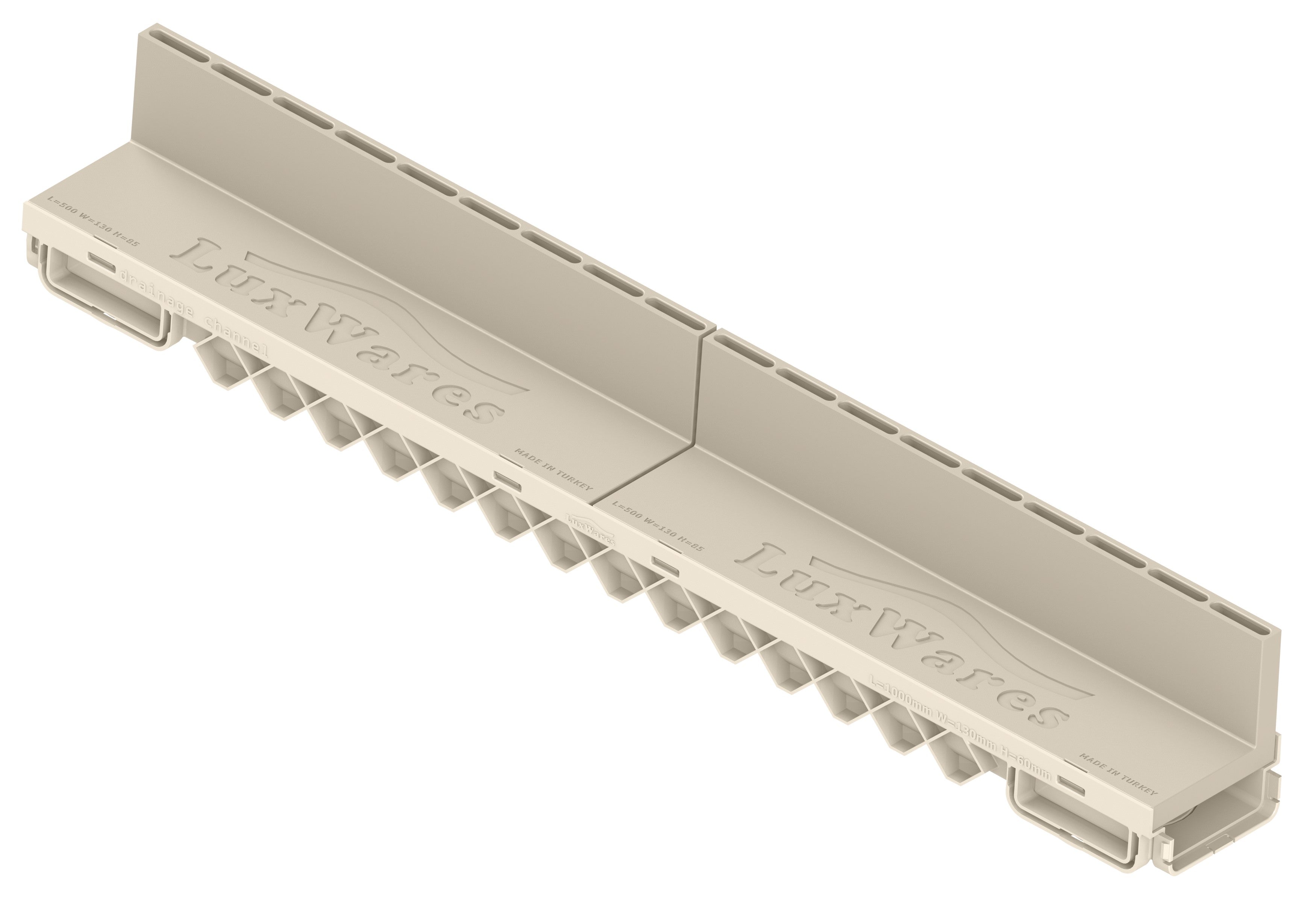 Canal em PP com Grelha Oculta h 9.5cm