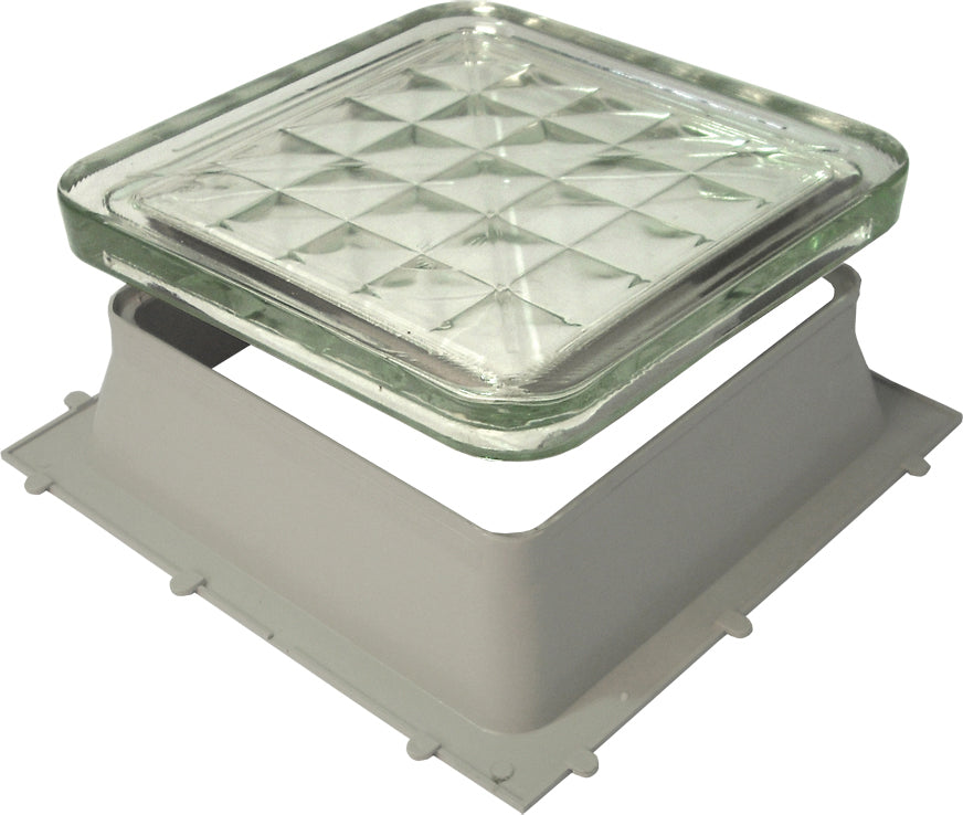 Acessório para blocos de vidro, solução para montagem e fixação segura. Ideal para projetos decorativos.