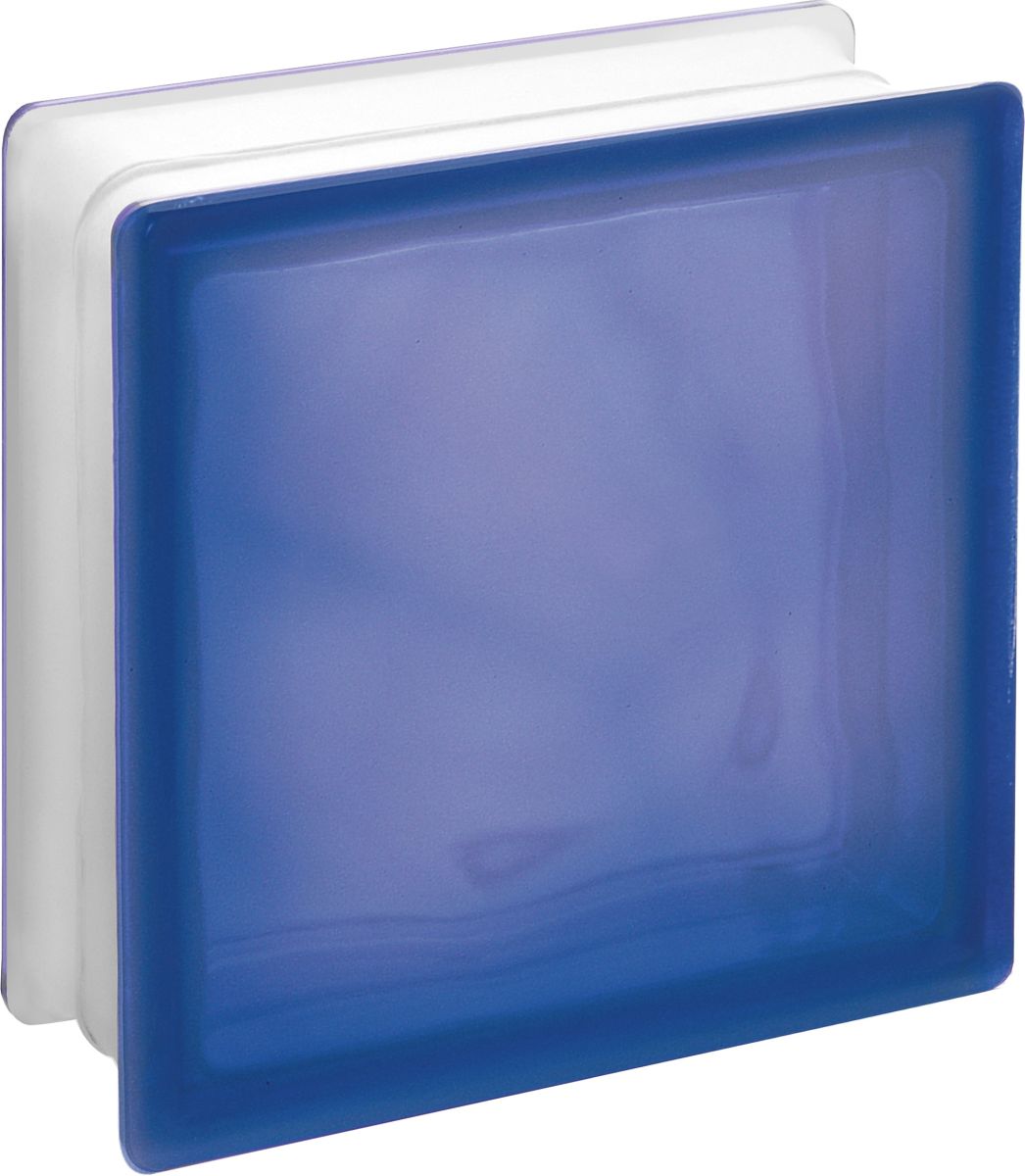 Bloco de vidro Guadiana Celeste, peça decorativa para iluminação natural e design moderno.