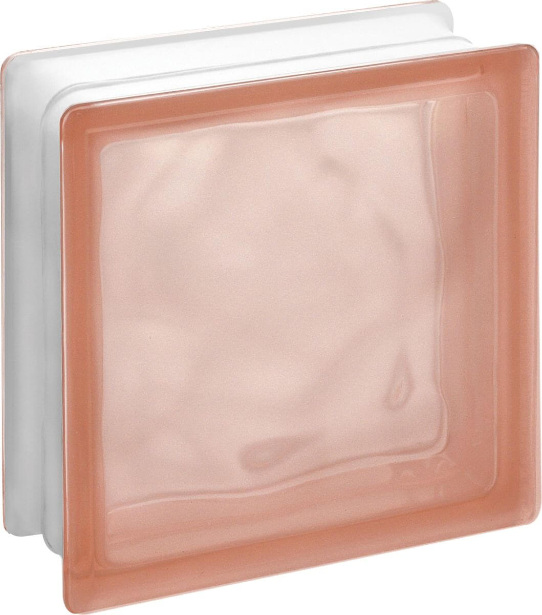 Bloco de vidro Guadiana Celeste, peça decorativa para iluminação natural e design moderno.