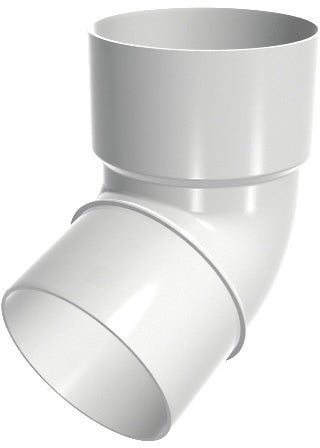 Curva de caleira Classic DE367 Bend67 branca, resistente e ideal para sistemas de drenagem.