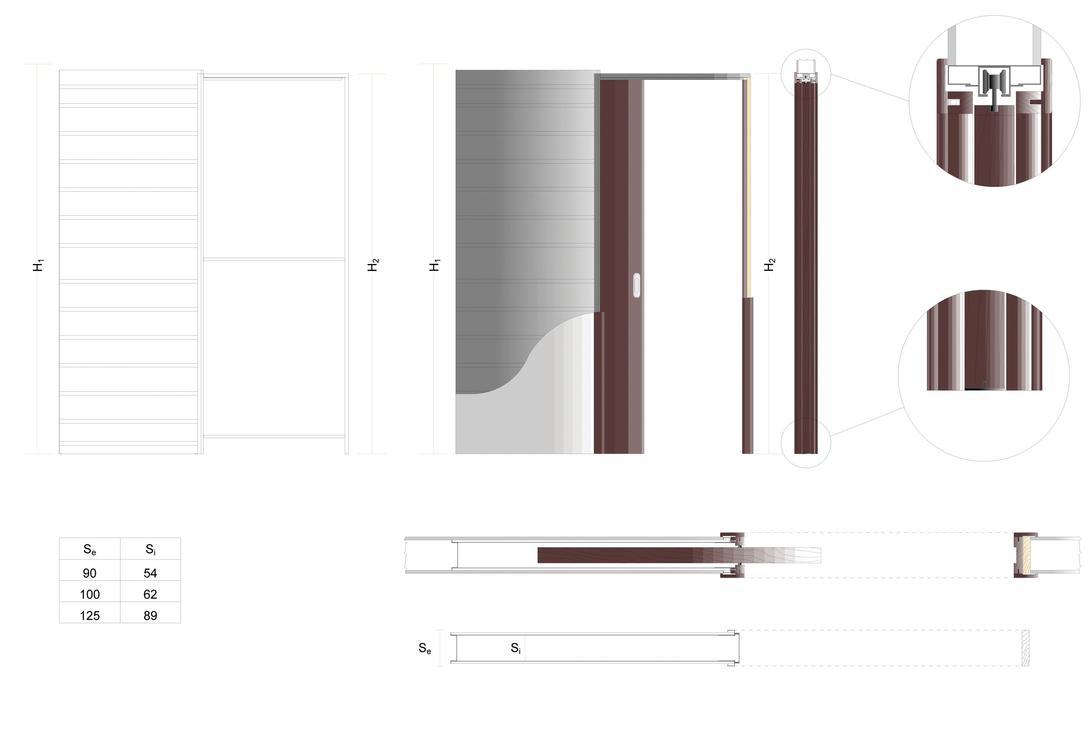 Porta resistente, design moderno e funcional para interiores e exteriores.