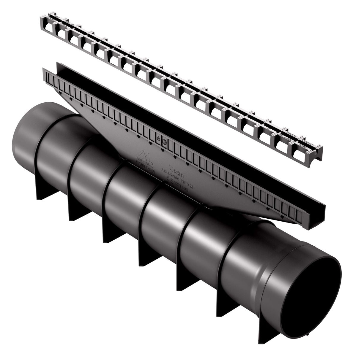 Grelha UCan, resistente e funcional. Indicada para escoamento eficiente de águas pluviais.