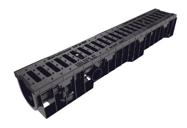 Grelha em poliamida, material leve e durável para escoamento de água.