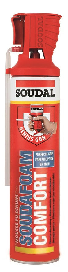 Soudal P53 Confort, adesivo de alta resistência para fixação profissional.