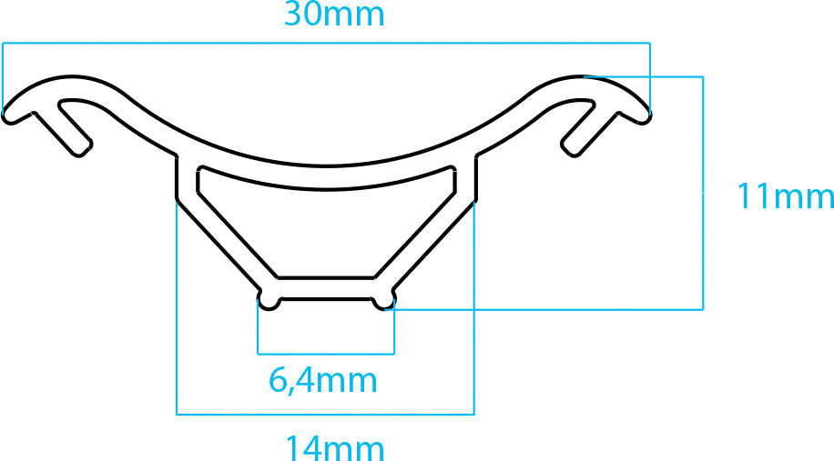 Perfis Higiénicos em PVC Abas Rígidas e Flexíveis