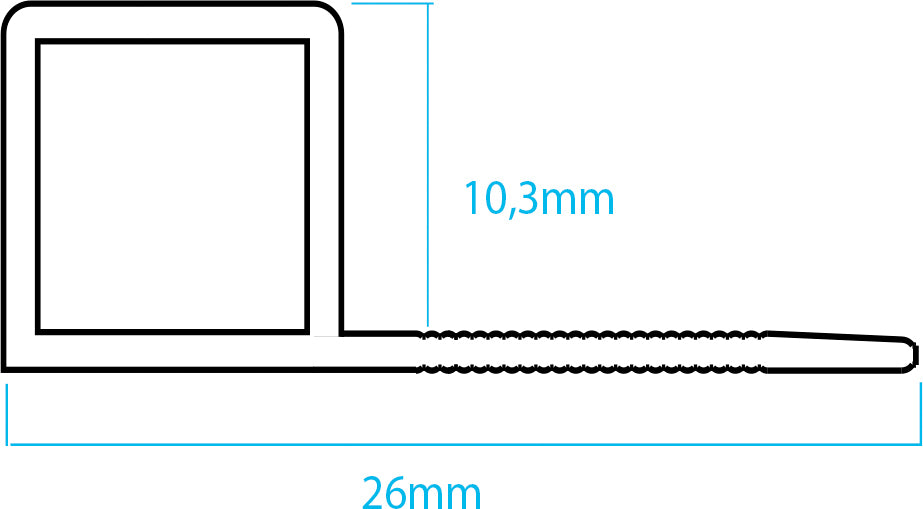 Perfil Jolly Quadrado PVC