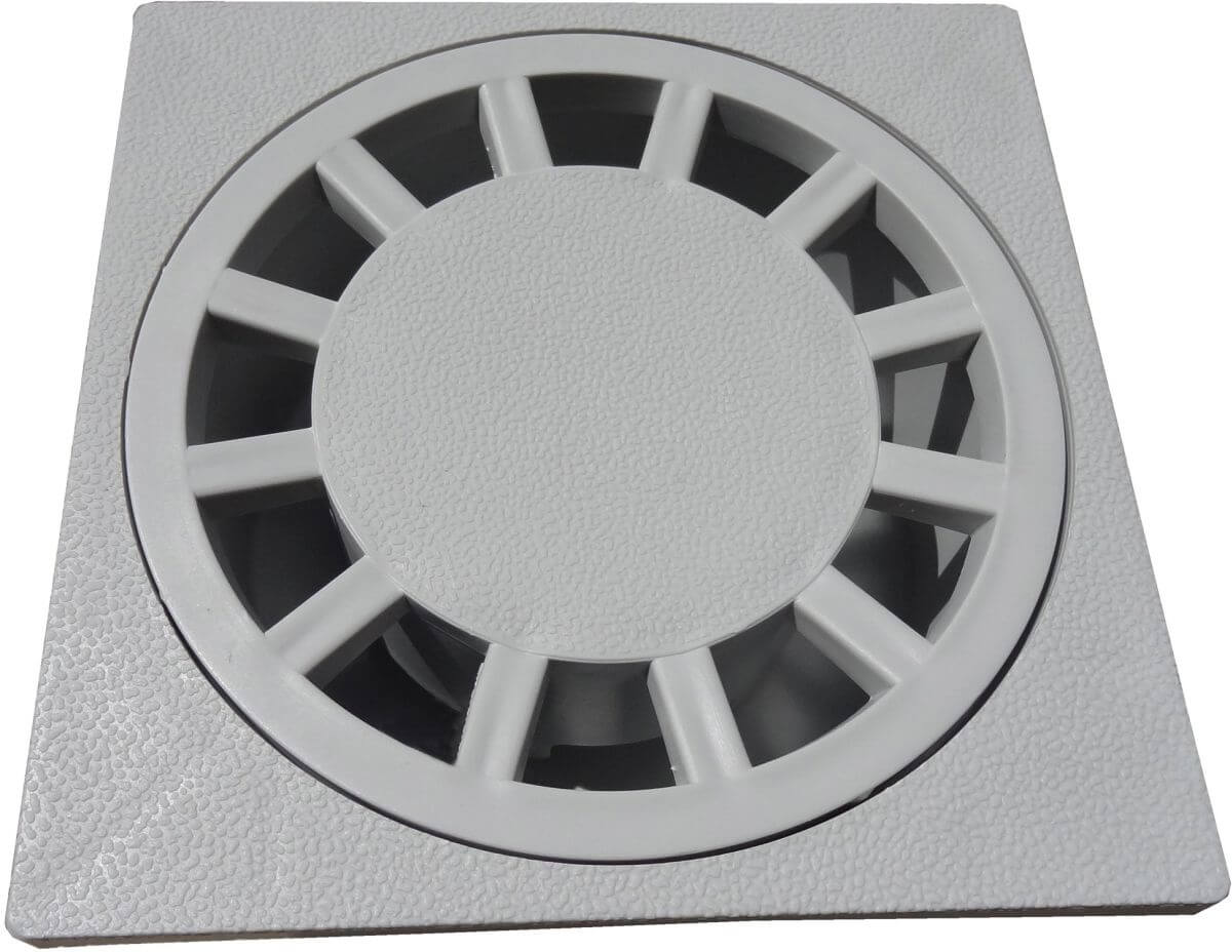 Ralo sifonado com grelha, peça eficiente para escoamento de águas residuais.