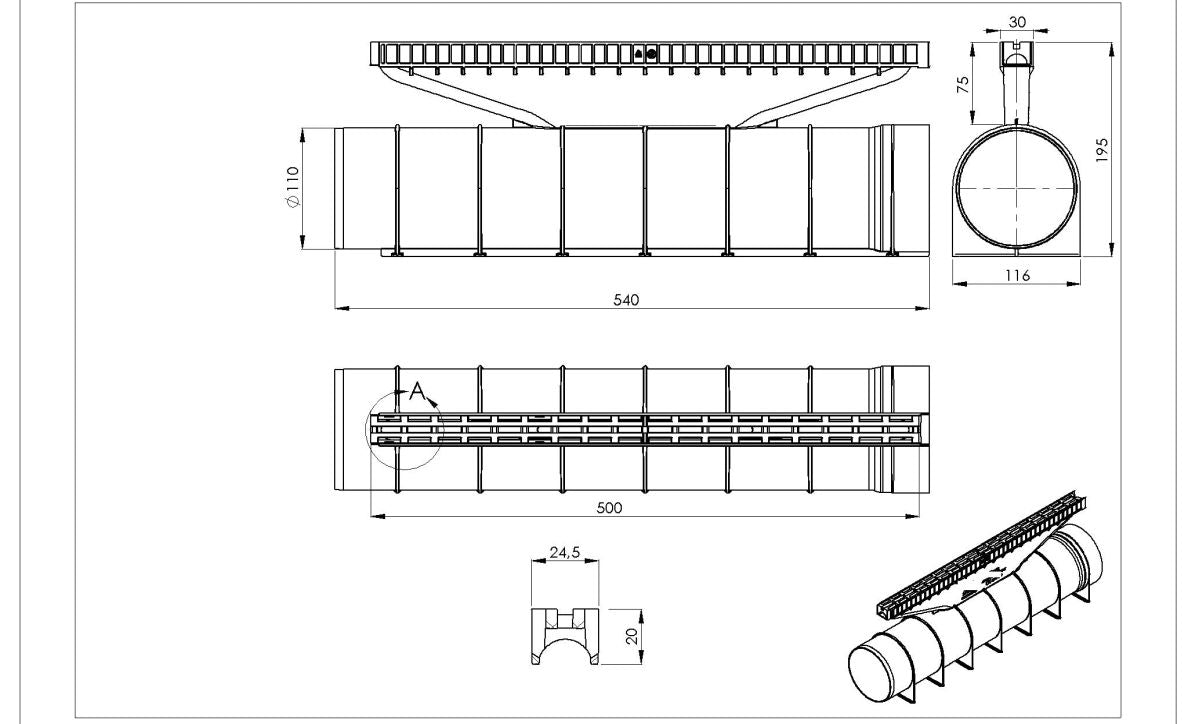 Grelha UCan, resistente e funcional. Indicada para escoamento eficiente de águas pluviais.