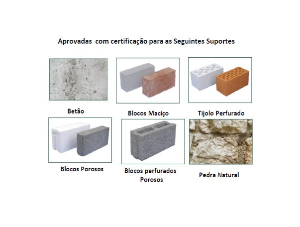 Bucha de fixação total, resistente e segura. Ideal para ancoragem em superfícies sólidas.