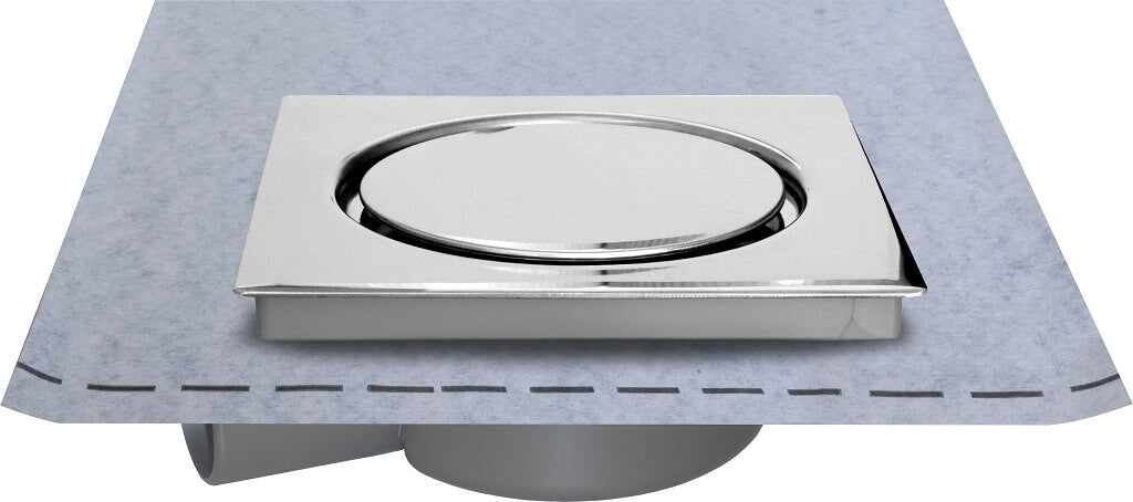 Ralo 15x15 com grelha e sifão removível, ideal para drenagem eficiente em áreas internas e externas.