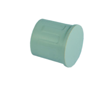 Tampão de vedação, peça funcional para bloqueio seguro de acessos técnicos.